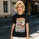 Olive t-shirt with Japanese octopus sushi warrior wave graphic