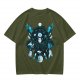 Olive T-Shirt With Celestial Dreamcatcher And Animal Artwork