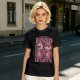 Olive graphic t-shirt with food is love and cartoon animal design