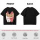 Olive T-Shirt With Cute Ramen Cups In Love Graphic