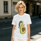 Olive T-Shirt With Astronaut Avocado Monster Print