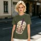 Olive T-Shirt With Halloween Themed Boba Tea Graphic