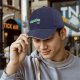 Black Baseball Cap With Green Scandalacious Graphic Print