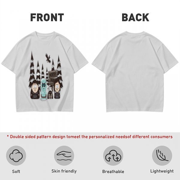 South Park Style North Park Winter Forest Graphic T-Shirt