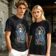 Olive T-shirt with How to Train Your Dragon Toothless and Hiccup Print