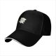 Black Baseball Cap With Cute Angry White Creature Graphic