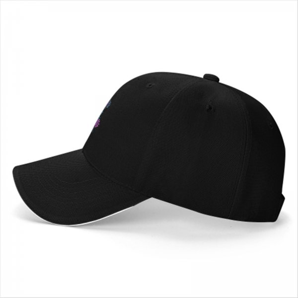 Black Baseball Cap With Fantasy Dragon And Warrior Graphic