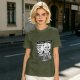 Olive T-Shirt With Funny Lawyer Cat Legal Trouble Graphic Print