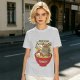 Olive graphic tee with ramen bowl and stuck jar print