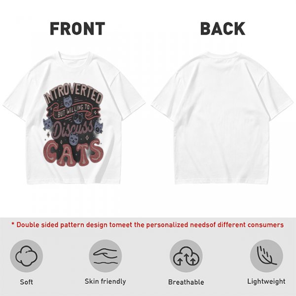 Introverted But Willing To Discuss Cats Graphic T-Shirt