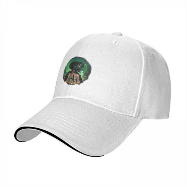 Black baseball cap with Attack on Titan anime graphic print