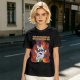 Olive t-shirt with cartoon dog and 'God has allowed me to live another day' print