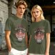 Olive T-Shirt With 'In Pizza We Crust' Pizza Dog Graphic