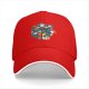 Black baseball cap with playful cats in a Rubik's cube graphic