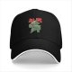 Black baseball cap with green monster graphic and red Japanese text