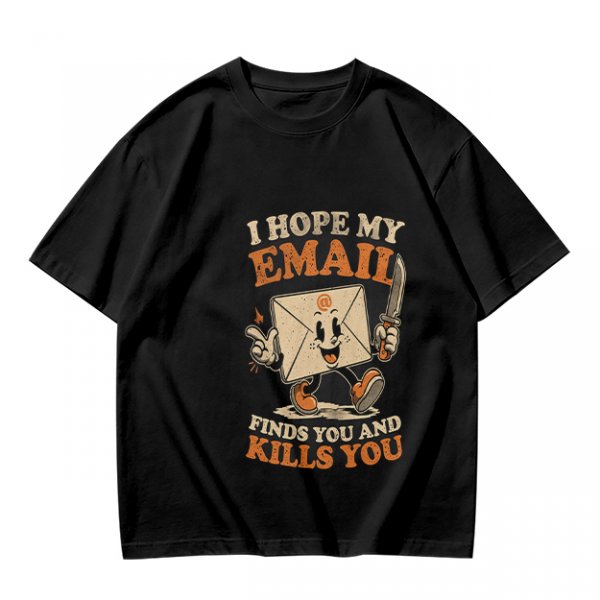 Olive Graphic T-Shirt With Sarcastic Email Cartoon Print