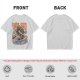 Olive T-shirt with Sushi Dragon Wave Graphic Print