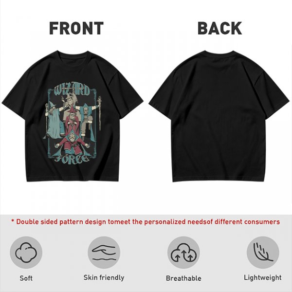 Olive T-Shirt With Wizard Force Graphic Art Print