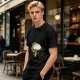 Olive T-shirt with Sleeping Totoro and Crossover Anime Characters Print