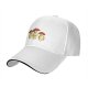 Black baseball cap with singing mushroom band graphic