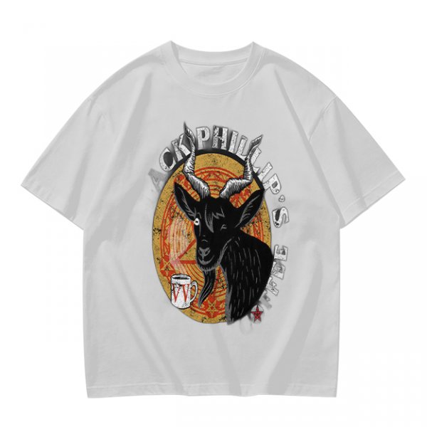 Black Phillip's Coffee Goat Graphic T-Shirt Design