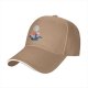 Black Baseball Cap With Mountain Hiker Silhouette Landscape Art