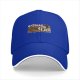Black baseball cap with 'I Hate Fall' retro graphic print