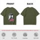 Olive T-shirt with Spirited Away Haku and Chihiro Anime Art Print