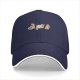 Black baseball cap with playful cartoon tiger cub prints
