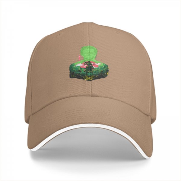 Black Baseball Cap With Green Silhouette Art Print