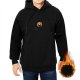 Black Hoodie With Halloween Jack O' Lantern And Skull Graphic