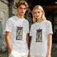 Olive T-Shirt With Tetris Block Character Print