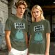 Olive T-Shirt With Free Hugs Monster Graphic Print