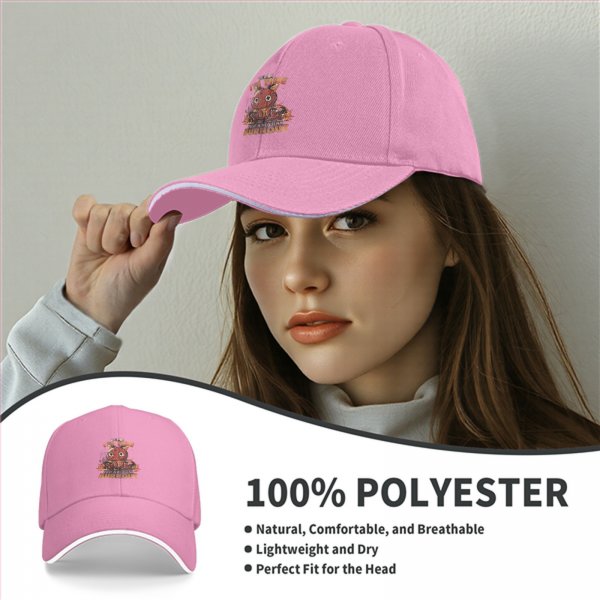 Black baseball cap with 'Relax I'm Fine Just a Regular Burnout' and cute devil graphic
