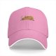 Black baseball cap with a sleeping capybara graphic
