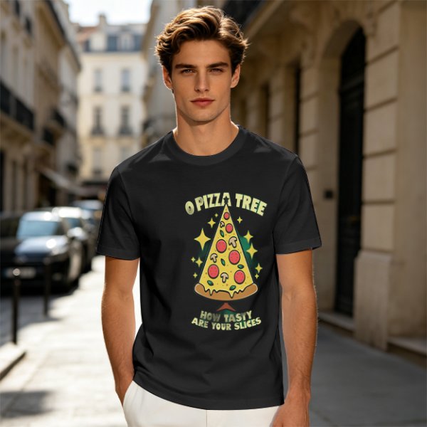 O Pizza Tree How Tasty Are Your Slices Funny Graphic T-Shirt