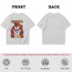 Olive t-shirt with cartoon dog and 'God has allowed me to live another day' print