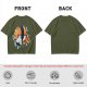 Olive T-Shirt With Cute Clownfish Sushi Graphic Print