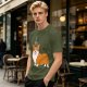Olive Green T-Shirt With I Love My Corgi Graphic Print