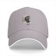 Black Baseball Cap with Black Cat on Crescent Moon Design