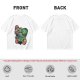 Olive T-shirt with Mario and Yoshi artistic graphic print