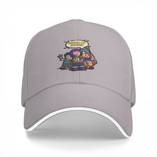 Black Baseball Cap With Lego Style Band Artwork That Says Gonna Be Golden