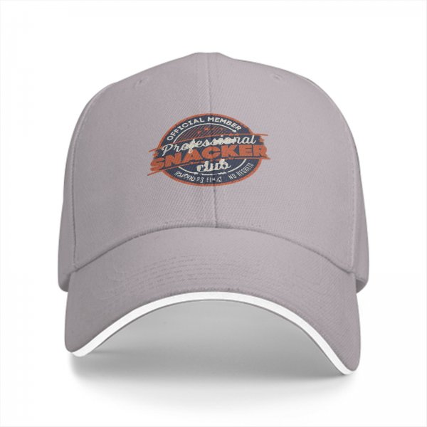 Black baseball cap with Professional Snacker Club official member print