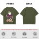 Olive T-Shirt With Ghost Ramen Shop Graphic