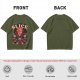 Olive Graphic T-Shirt Praise The Slice Pizza Demon Ritual Design