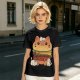 Olive T-Shirt With Cute Cat Burger And Kittens Print