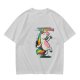 Olive T-shirt with Dancing Rainbow Unicorn Graphic Print