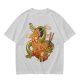 Olive T-Shirt With Japanese Ramen Dragon Artwork