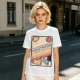 Olive t-shirt with retro guide to adulthood VHS-style print