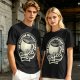 Olive t-shirt with coffee themed 'the solution for everything' print